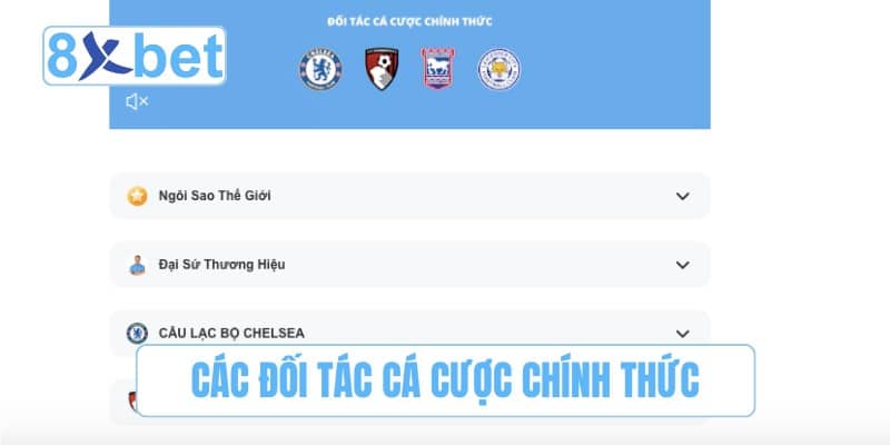 Các đối tác cá cược chính thức